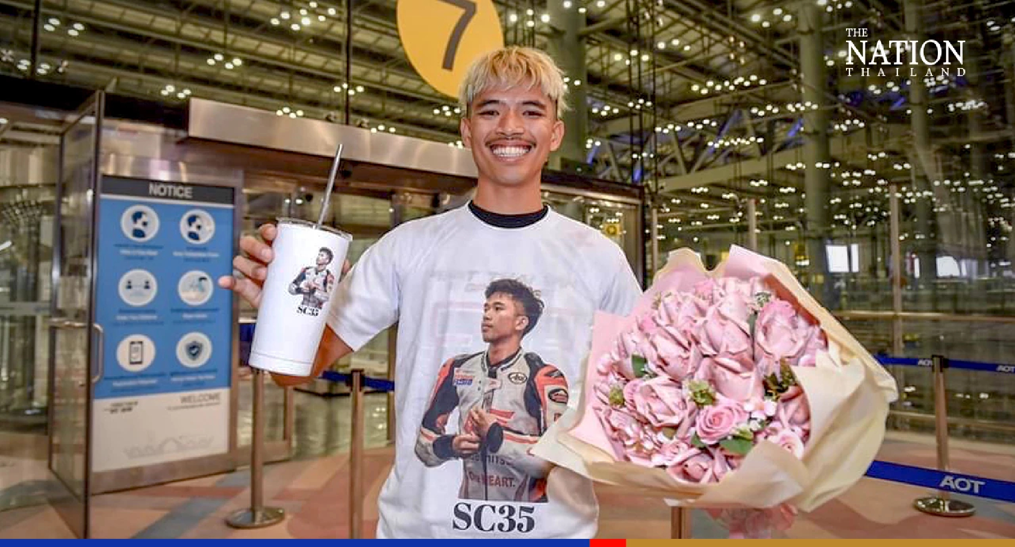 All eyes on Moto2 rider Somkiat as he jets off to Italy for top competition