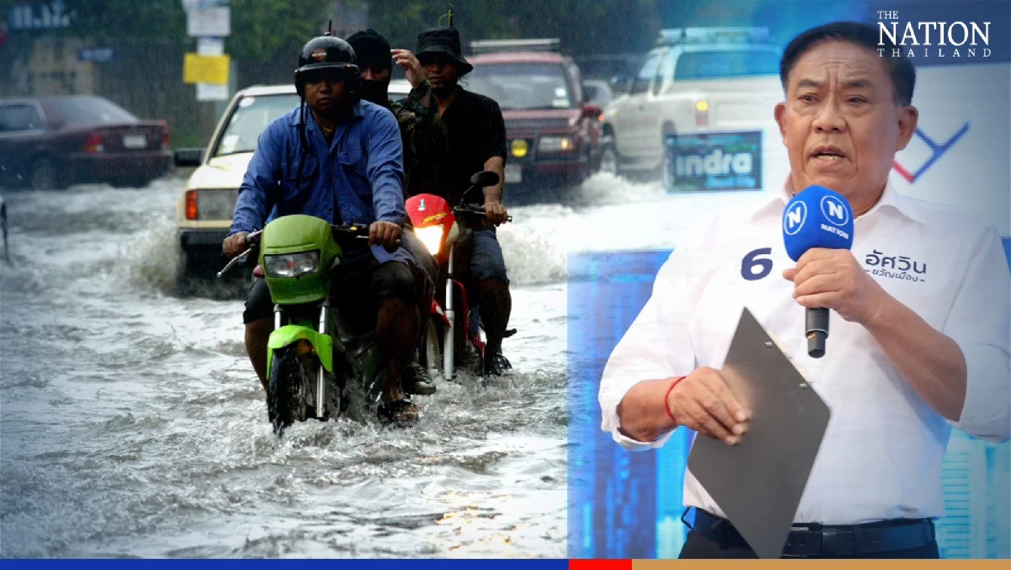 Aswin promises relief from floods if elected Bangkok governor