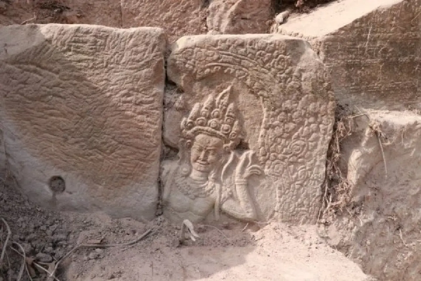 12th-century stone carvings found at Takav Gate in Cambodia's famed Angkor 12th-century stone carvings found at Takav Gate in Cambodia's famed Angkor