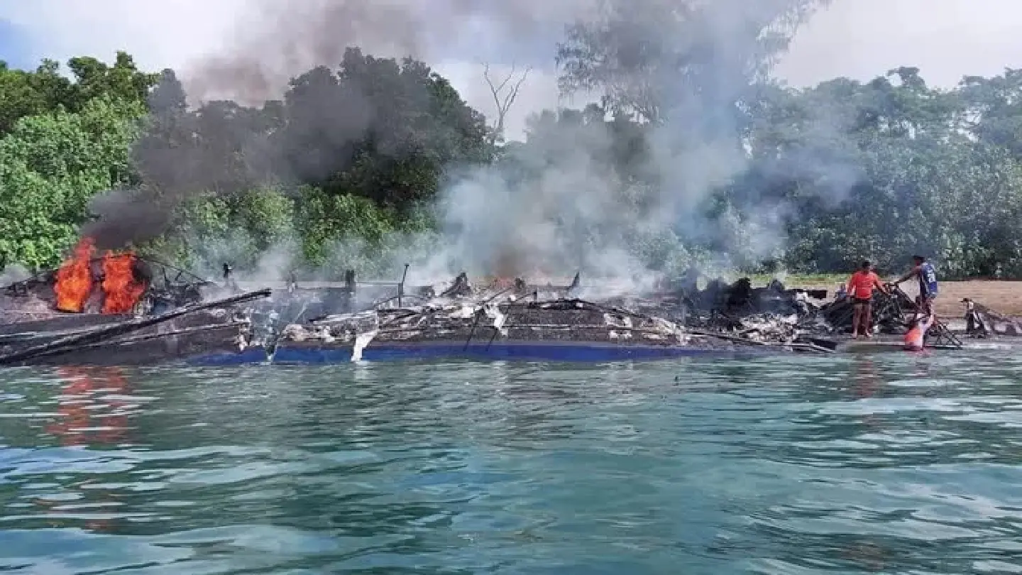 At least seven dead after blaze on Philippine passenger ferry