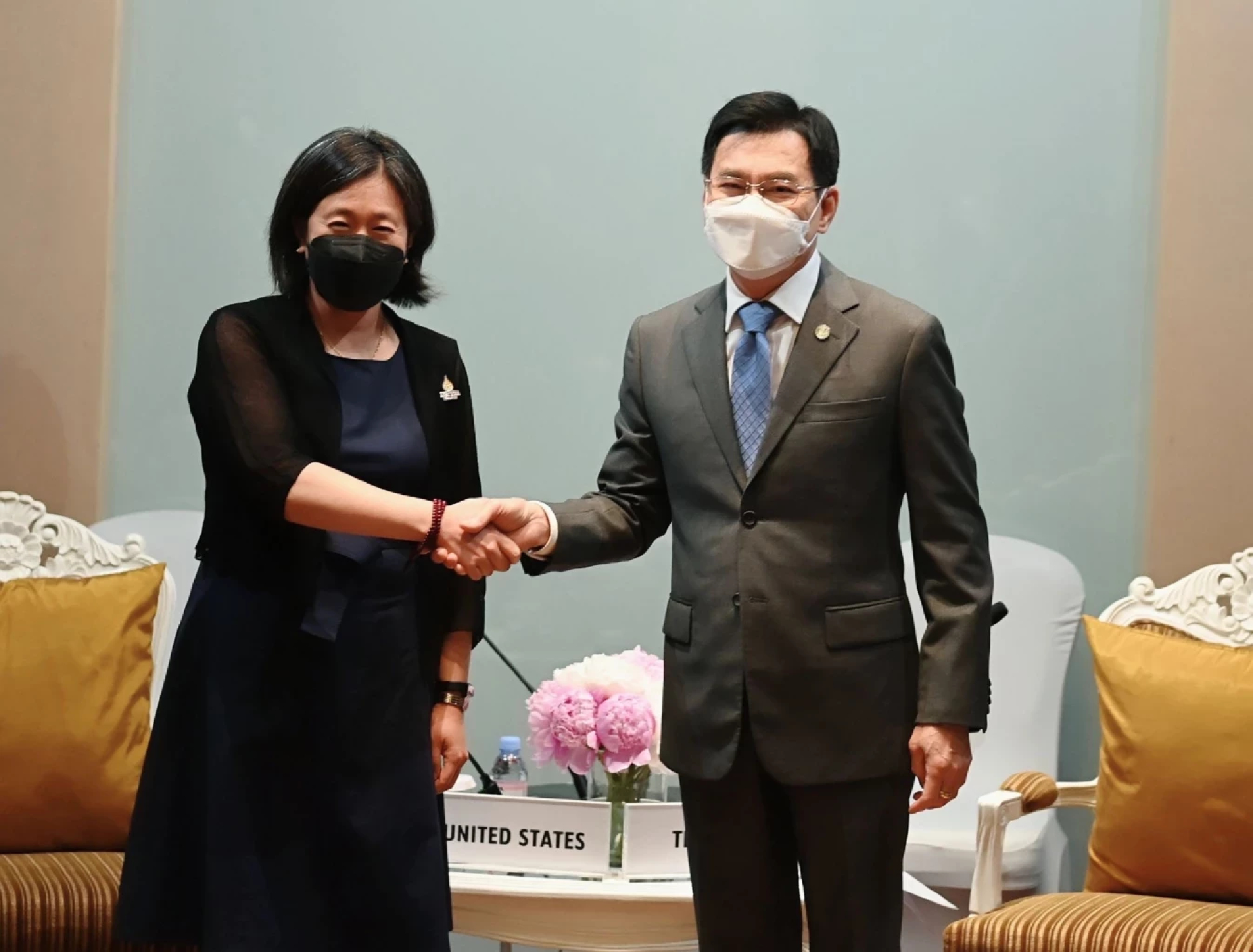 US Ambassador Katherine Tai meets with Jurin to discuss trade partnership