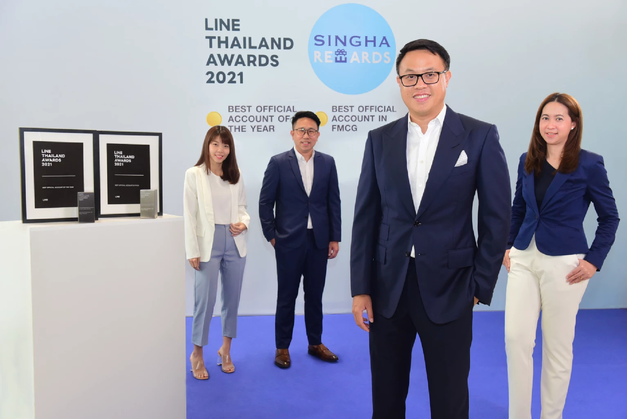 "Singha Drinking Water" claims 2 awards from LINE Thailand Awards 2021, winning consumers' hearts with digital marketing