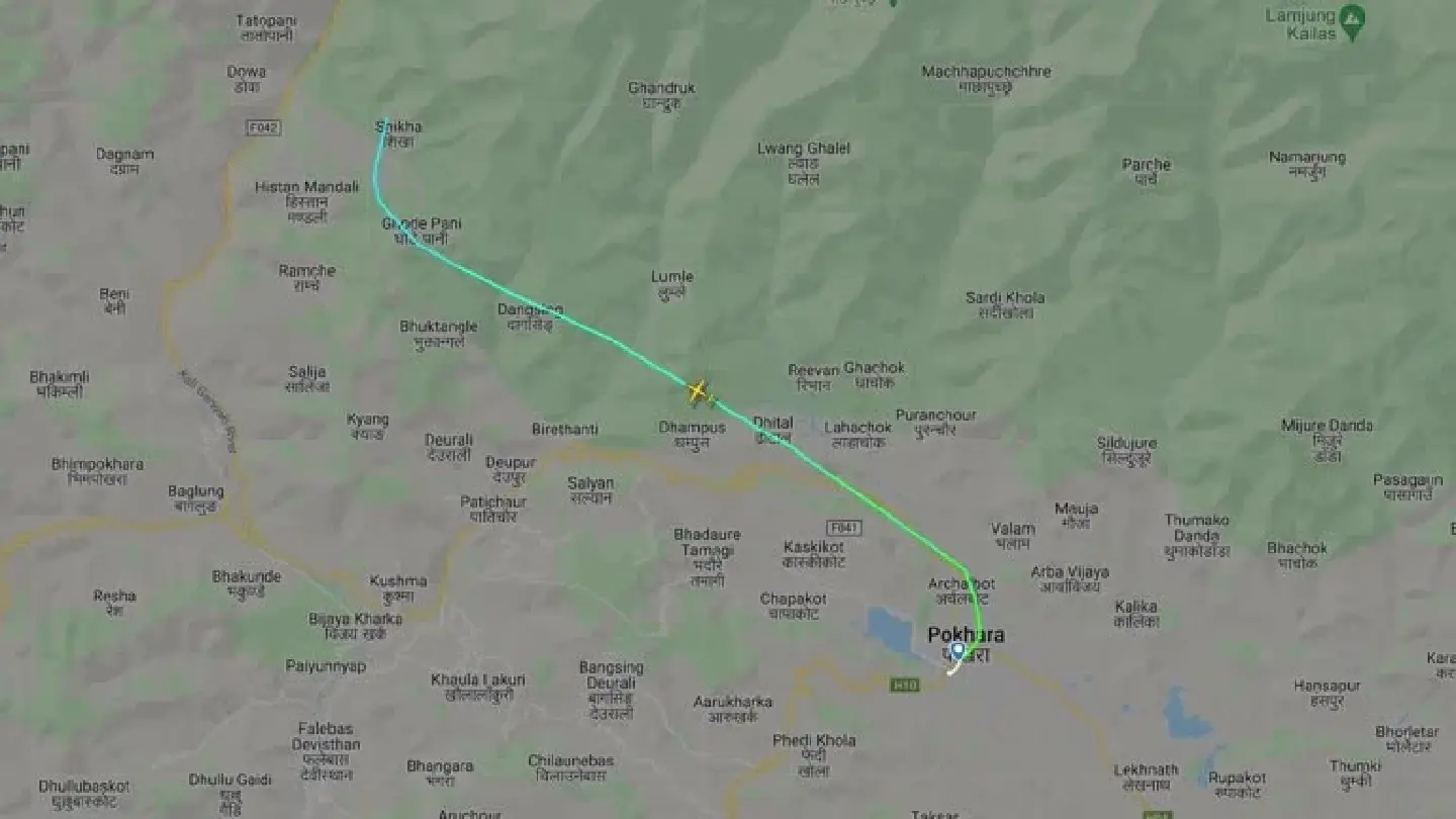 Flight tracker shows Nepal plane disappearing with 22 people on board