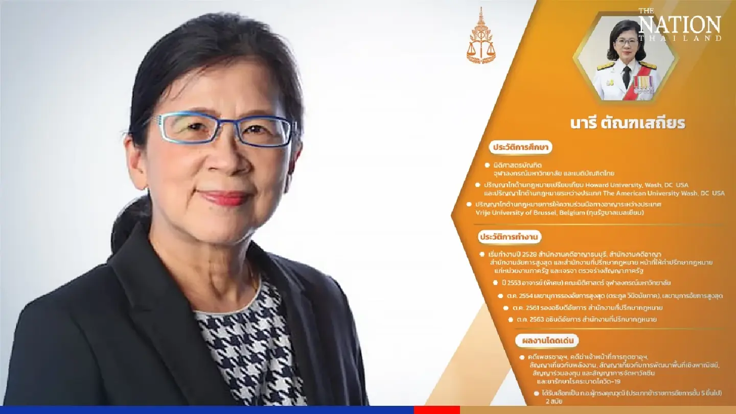 Thailand to get its first female attorney-general in October Thailand to get its first female attorney-general in October
