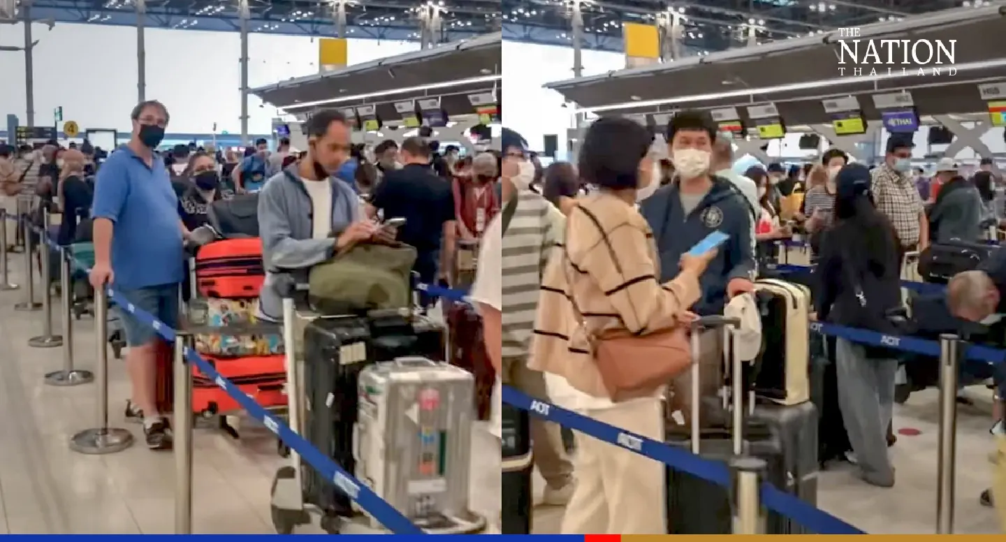 THAI apologises for snaking queues in Suvarnabhumi, blames Covid rules