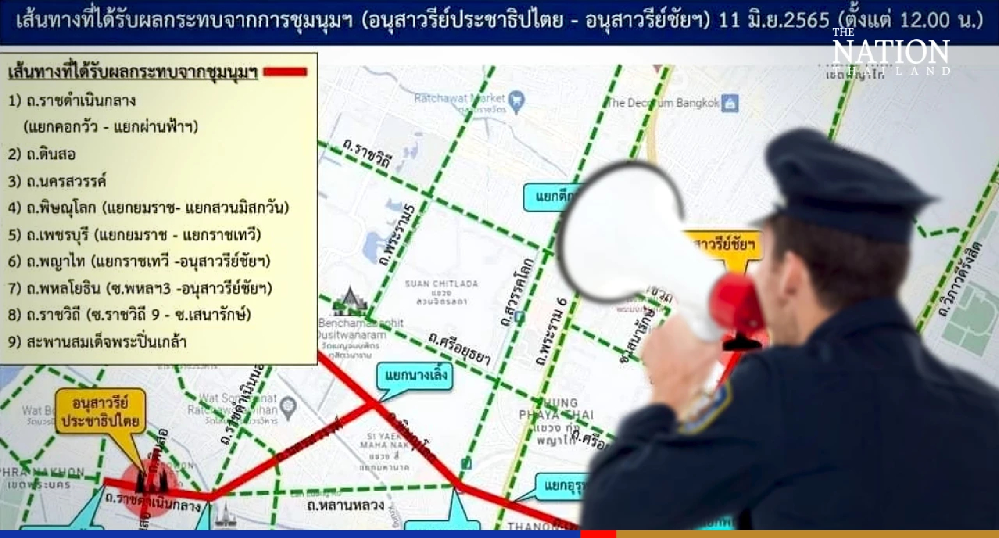 Bangkokians urged to avoid 9 routes as protesters rev up for rally