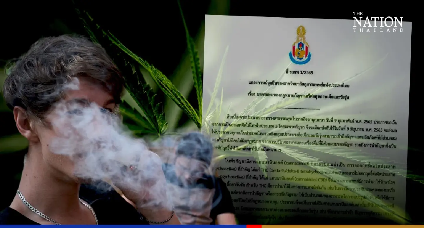 Paediatricians warn of addiction among children as cannabis legalised