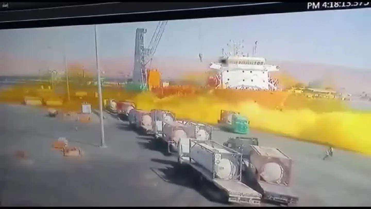 13 dead, 251 injured in chlorine gas leak at Jordan's Aqaba port