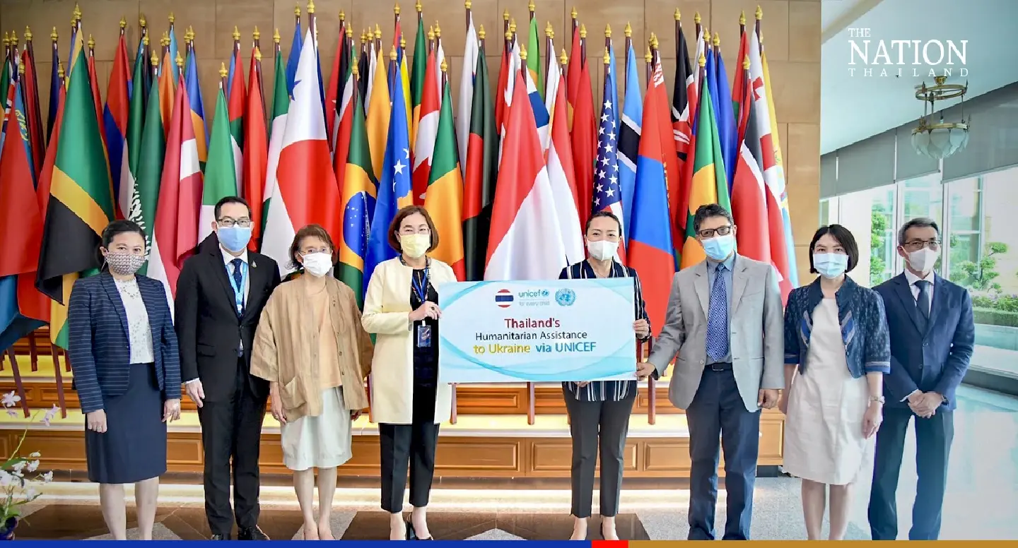 Thailand donates THB500,000 for humanitarian assistance to Ukraine through UNICEF