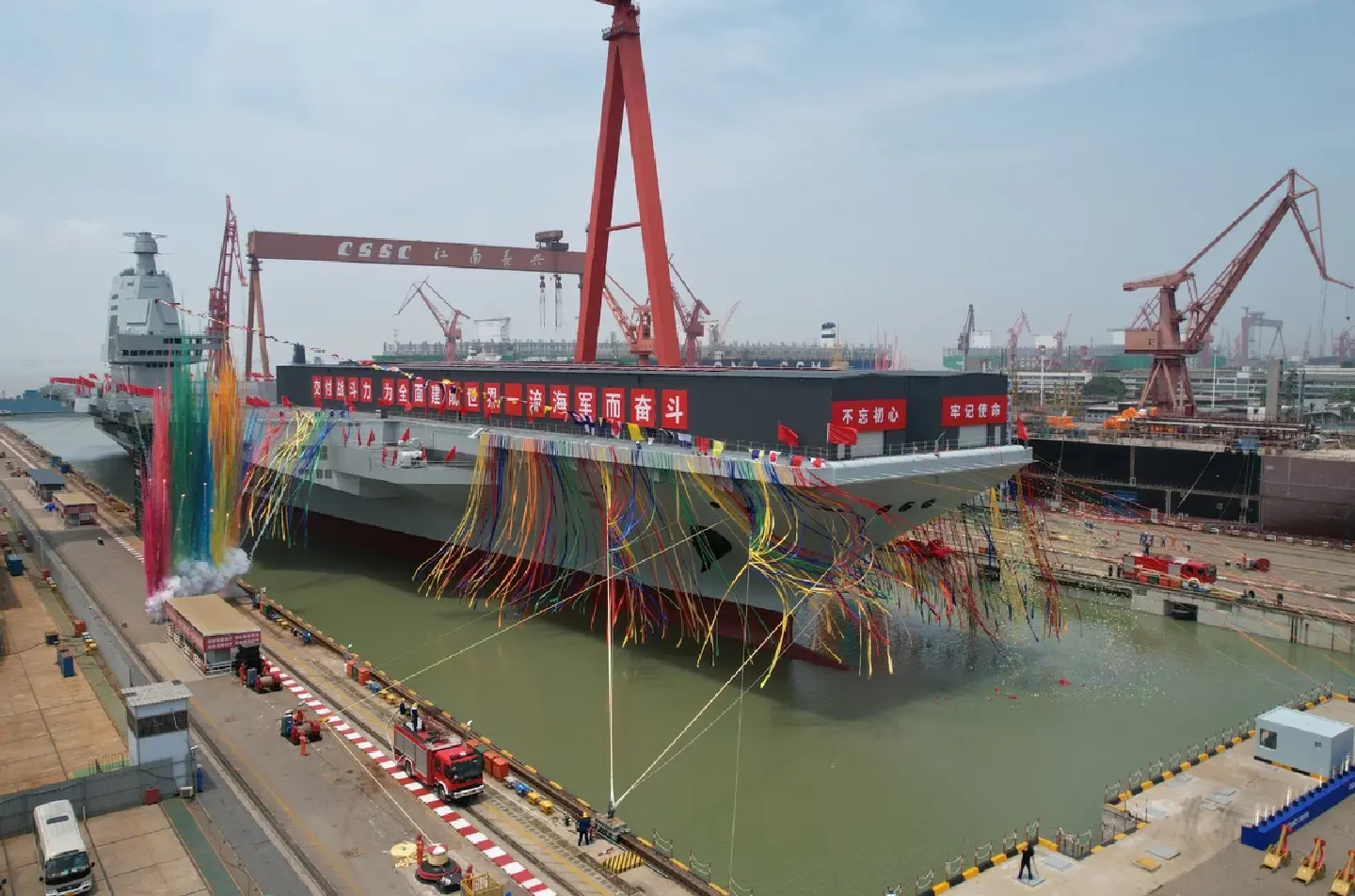 China unveils giant aircraft carrier CNS Fujian China unveils giant aircraft carrier CNS Fujian
