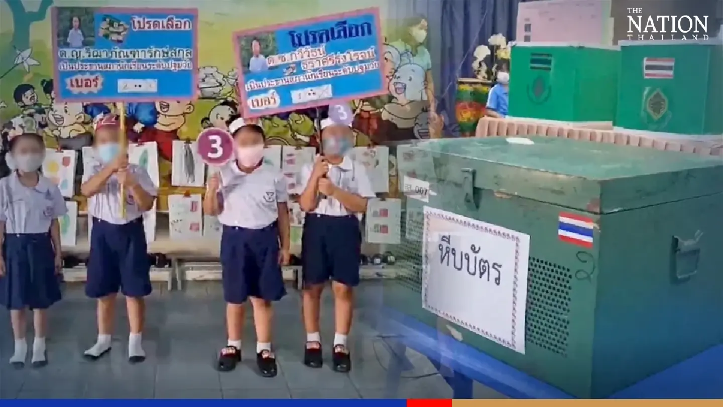 Thai kindergartners elect school president in early democracy lesson