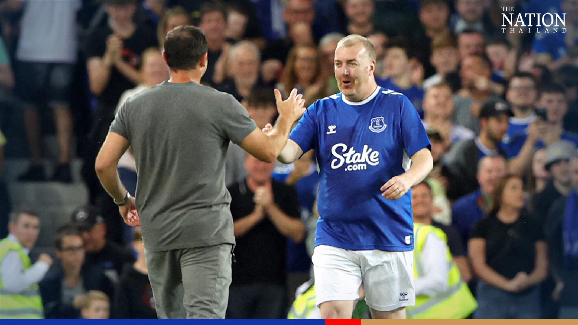 Everton fan who delivered supplies to Ukrainian refugees subbed on to score penalty