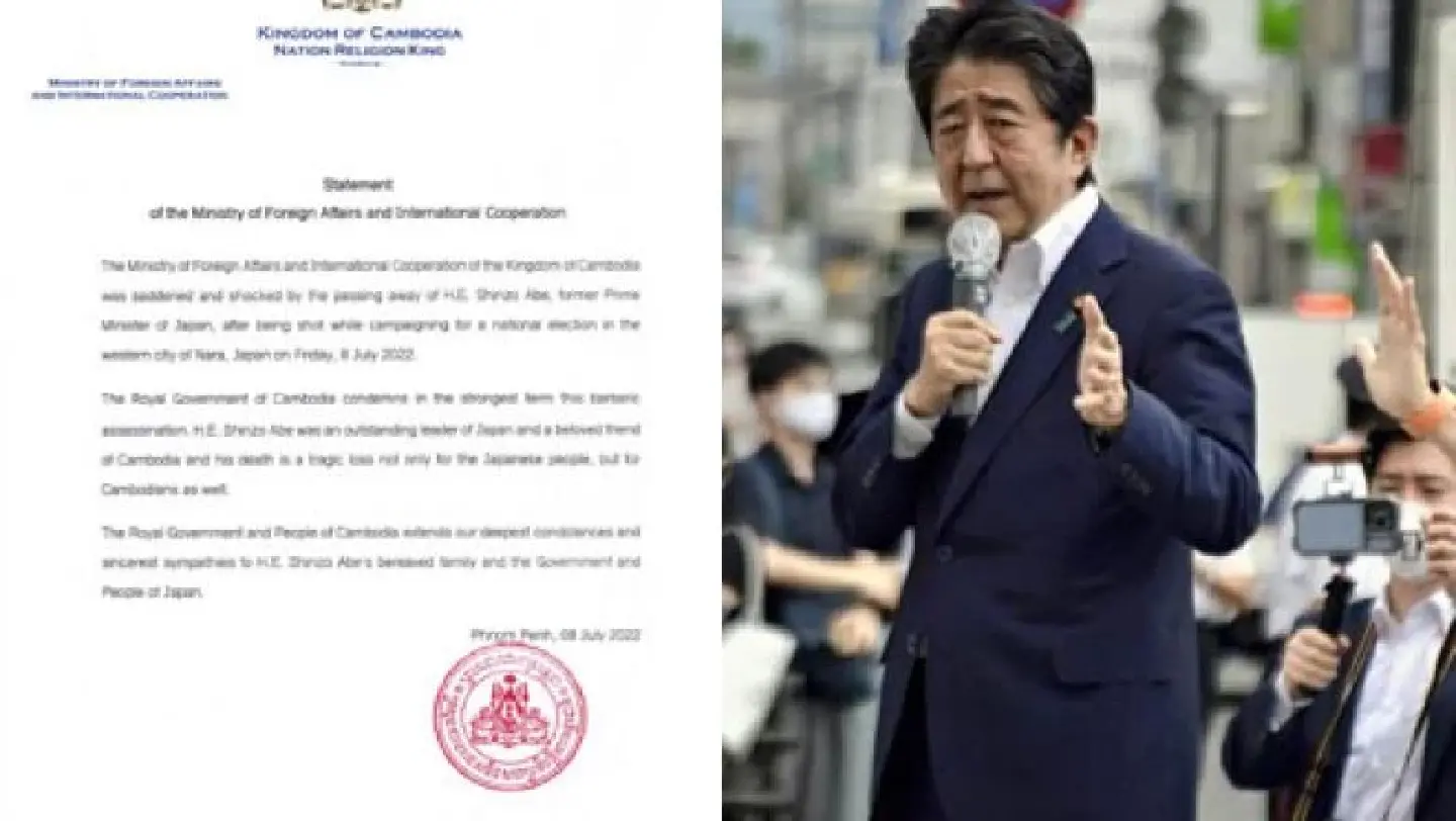 Cambodia condemns ‘barbaric’ assassination of former Japanese PM Abe