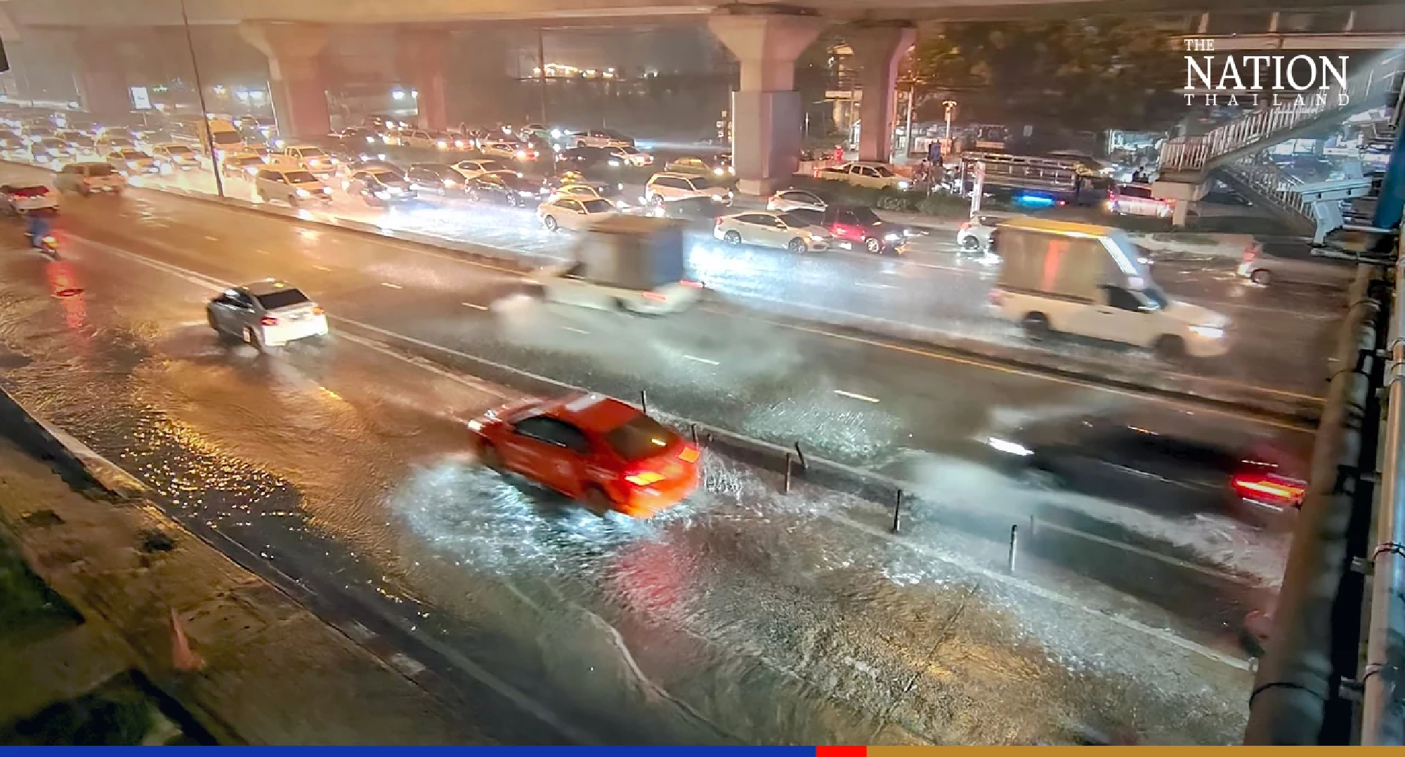 Several Bangkok areas under water after heavy rains pound capital