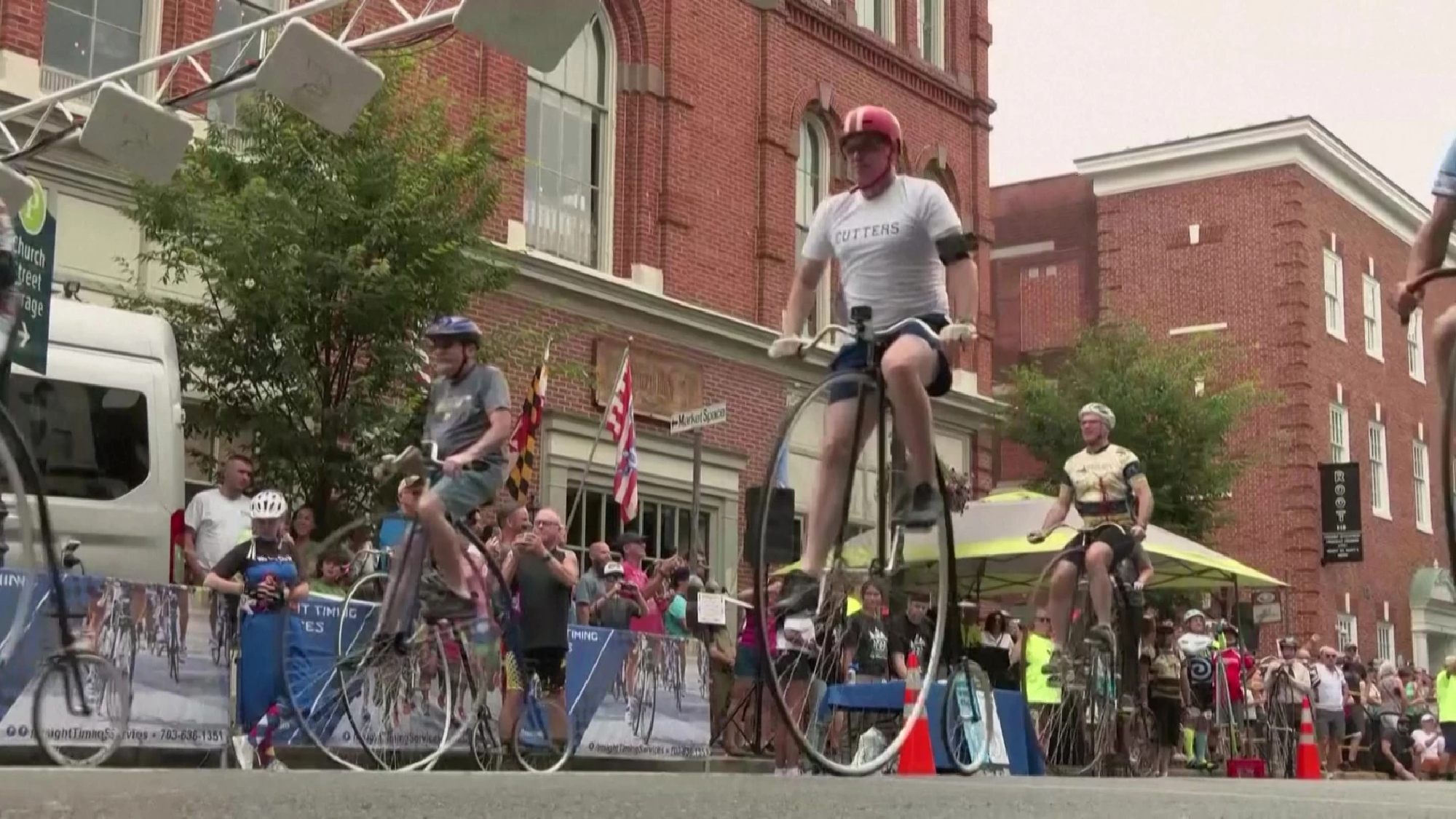 Old fashioned penny farthing bike race returns to Maryland after pandemic pause