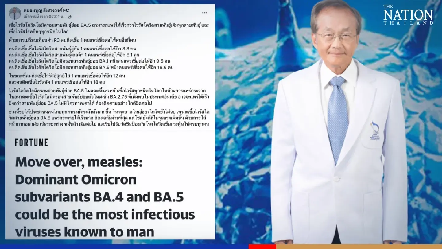 Omicron BA.5 the most infectious of all variants, respiratory expert warns Omicron BA.5 the most infectious of all variants, respiratory expert warns