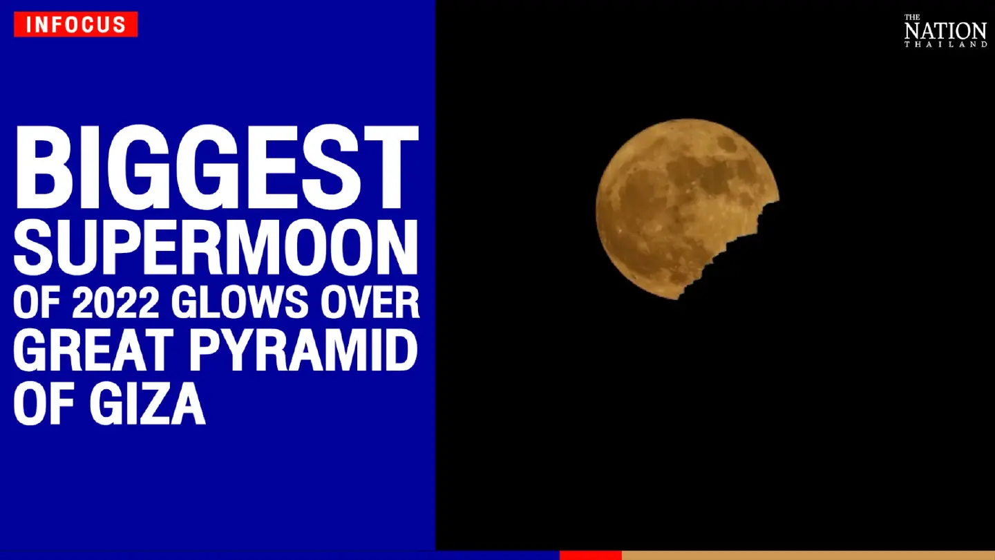 Biggest supermoon of 2022 glows over Great Pyramid of Giza | The Nation