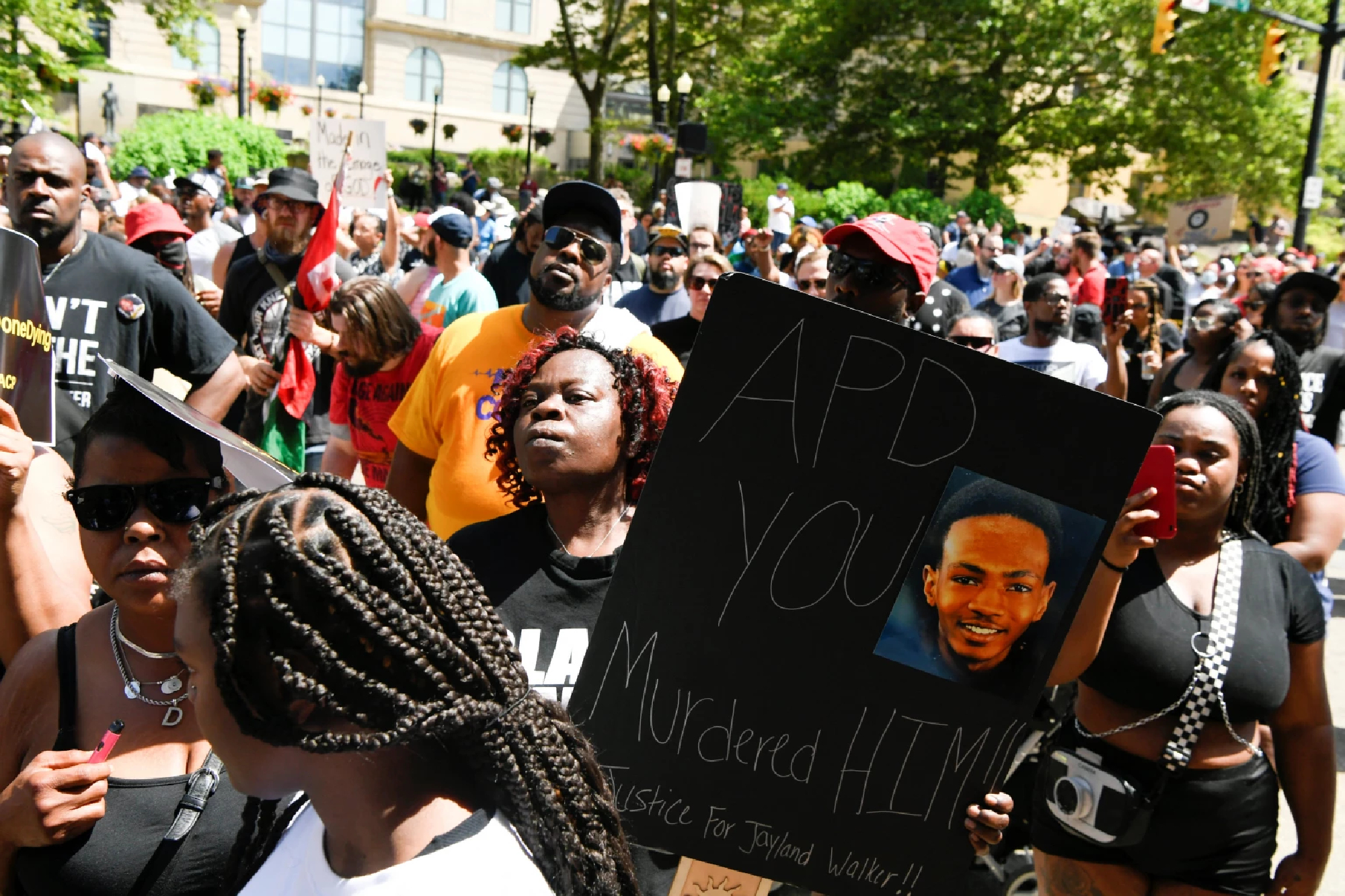 Protesters demand justice after video of police killing Black man in Ohio released