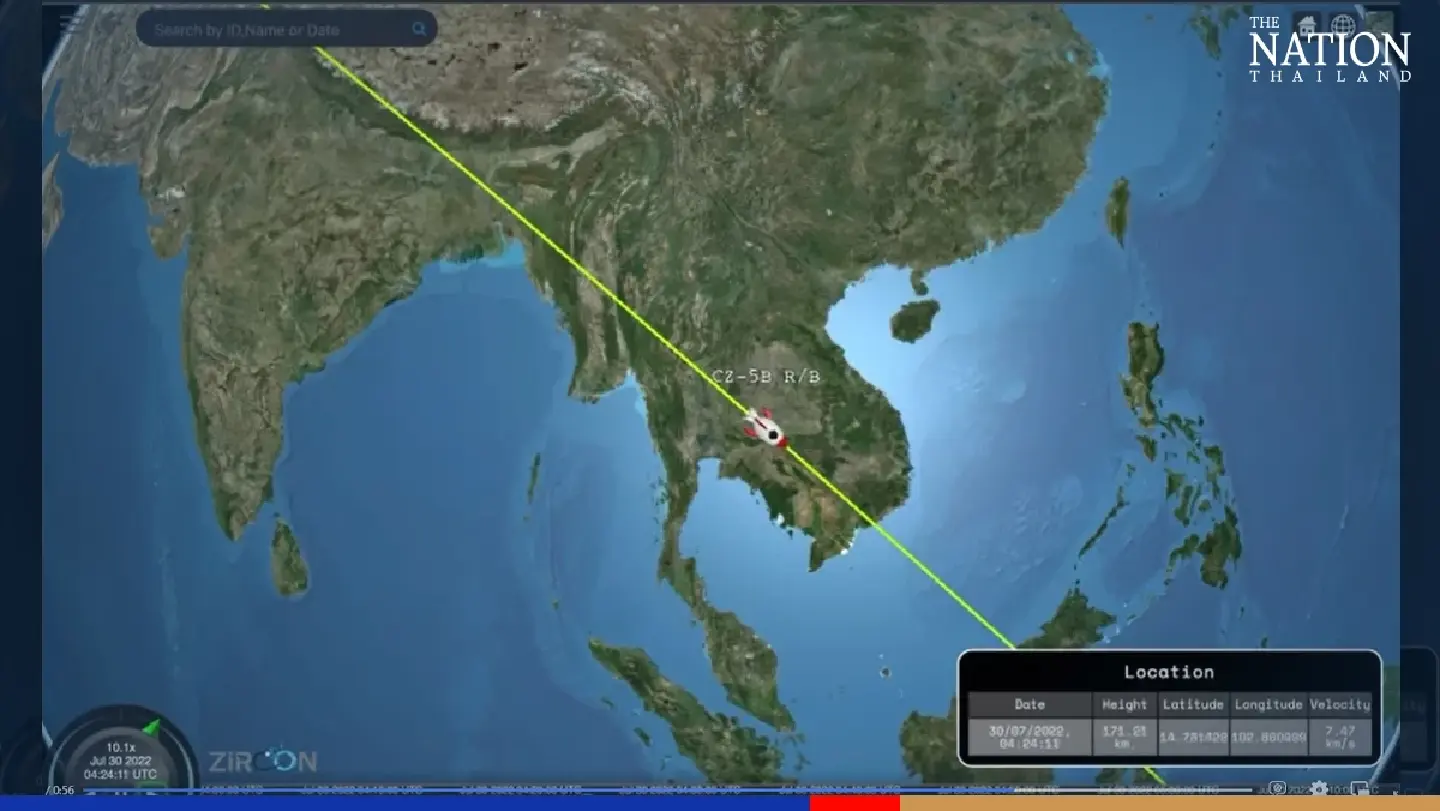 22 Thai provinces in path of falling Chinese space debris