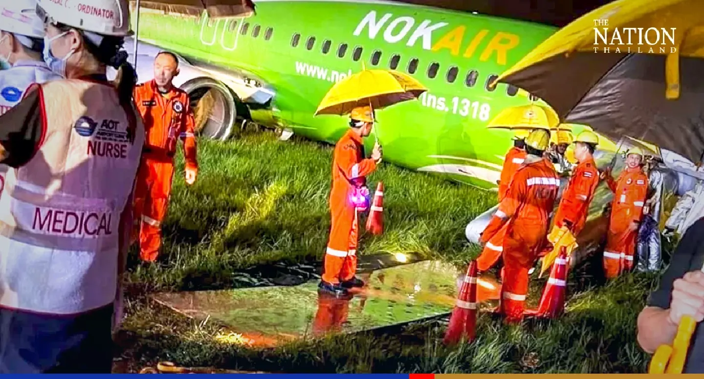 Evacuation delayed to protect passengers from dangerous animals, puddles, says Nok Air