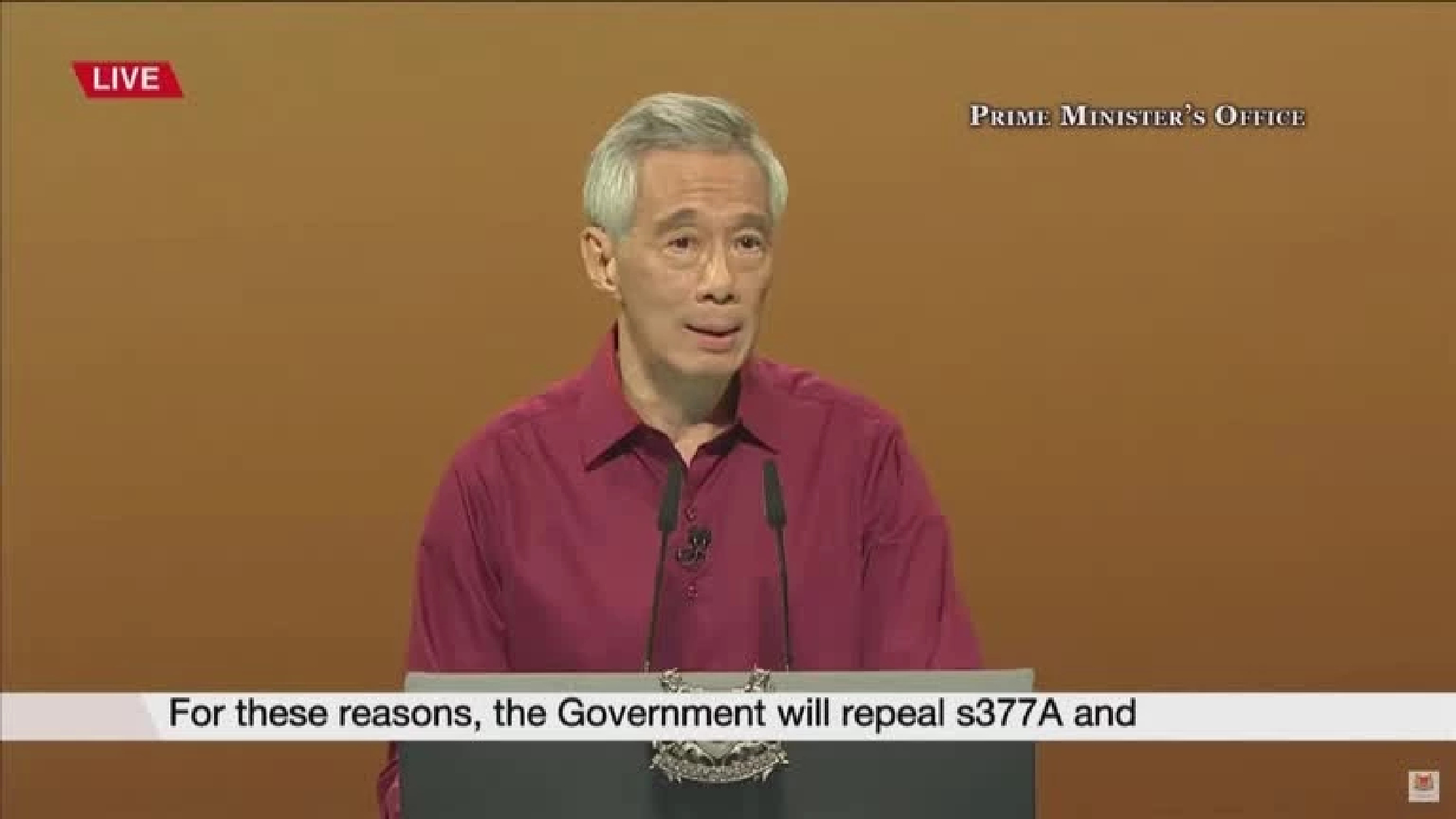 Singapore will decriminalise sex between men - PM