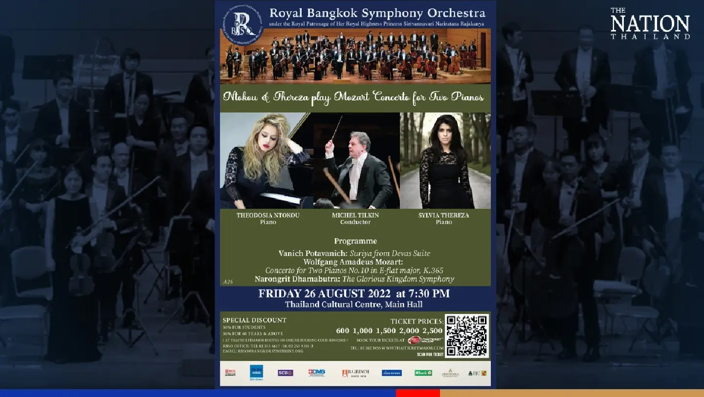 Protégés of Martha Argerich to collaborate in Mozart Concert by Royal Bangkok Symphony Orchestra on Friday, Aug 26 Protégés of Martha Argerich to collaborate in Mozart Concert by Royal Bangkok Symphony Orchestra on Friday, Aug 26