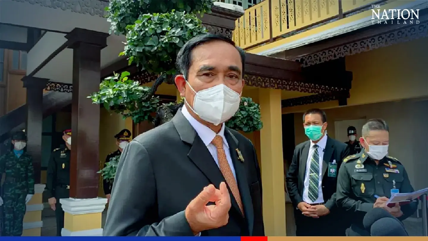 Prayut 'calm and collected' as he attends Defence Council meeting virtually