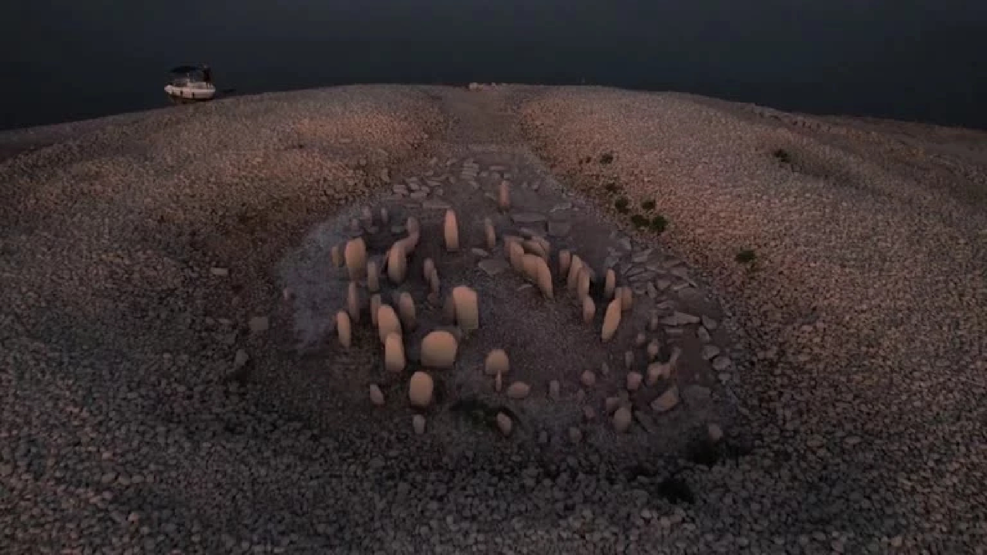 'Spanish Stonehenge' emerges from drought-hit dam