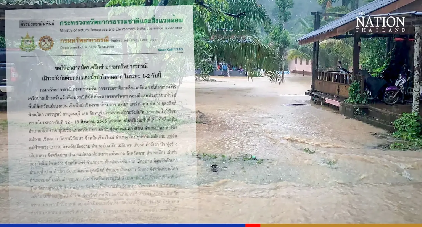 Landslide, flash flood warning for 16 provinces this weekend