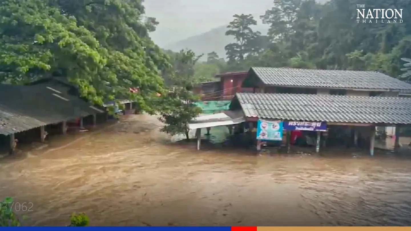 Flash floods wreak havoc in Nakhon Nayok, waterfalls turn dangerous