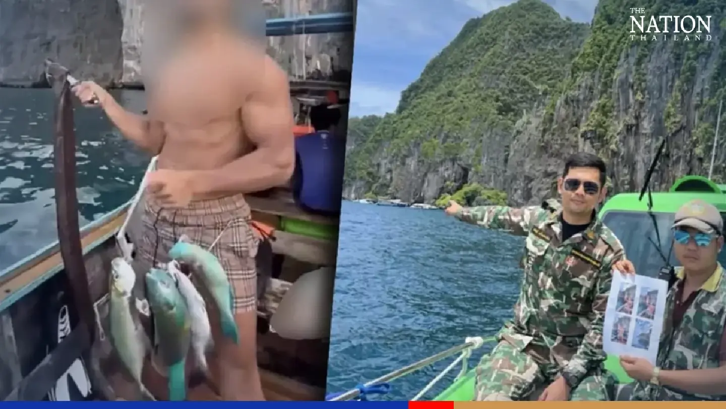 Hunt on for foreigner found catching parrotfish off Krabi