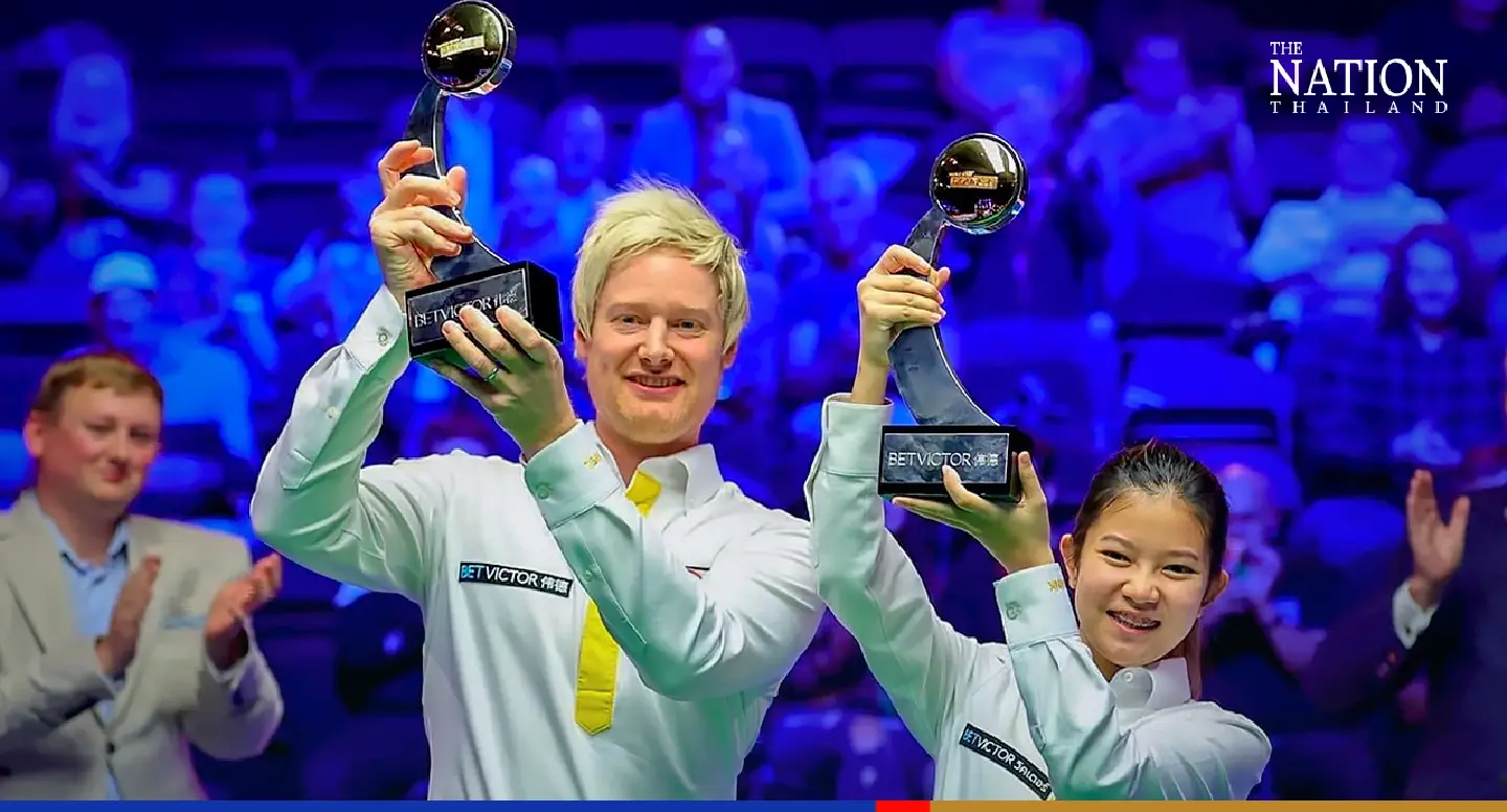 Mink picks up world mixed doubles snooker title with Aussie Robertson Mink picks up world mixed doubles snooker title with Aussie Robertson