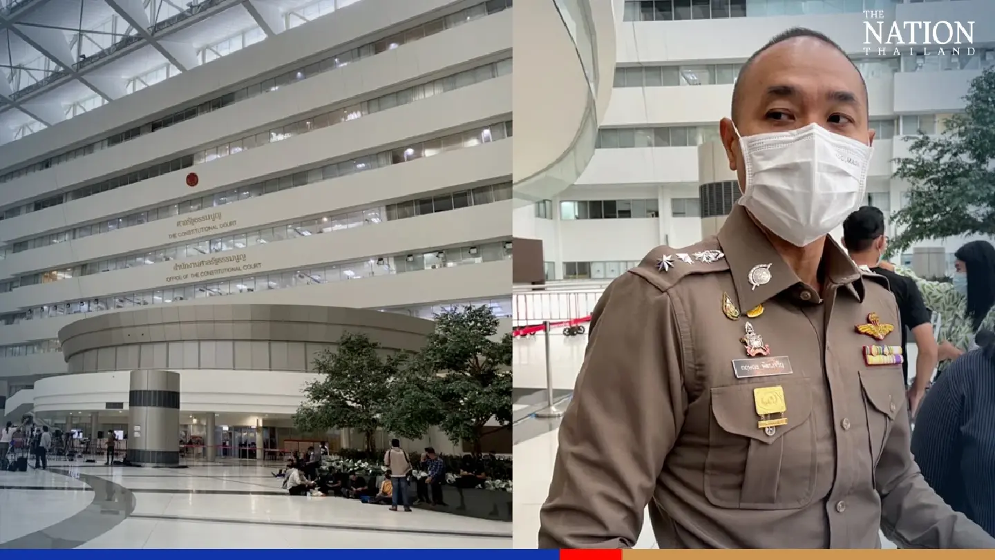Large police presence around charter court ahead of Prayut tenure ruling Large police presence around charter court ahead of Prayut tenure ruling