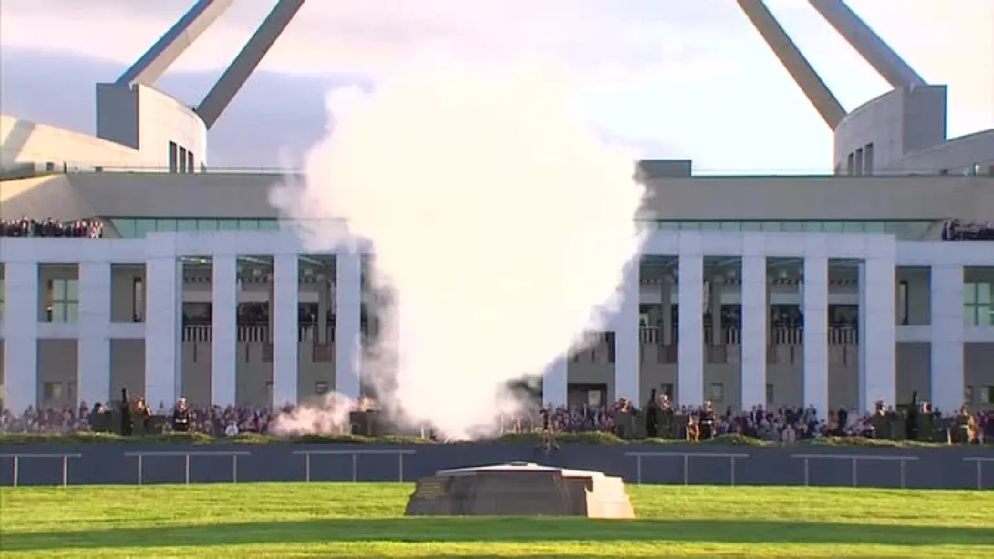 Australia holds 96-gun salute to honour Queen Elizabeth II Australia holds 96-gun salute to honour Queen Elizabeth II