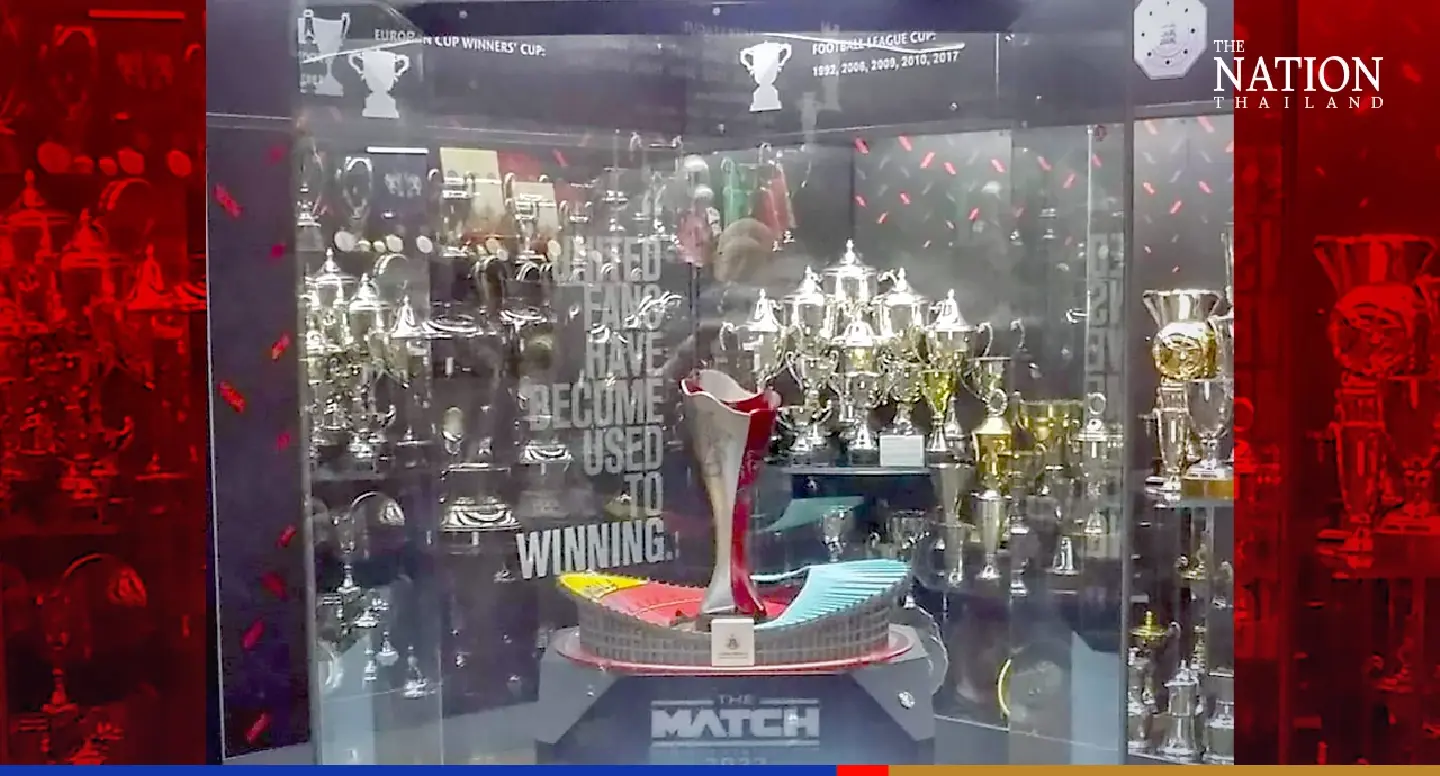 Man Utd display trophy won in Thailand at Old Trafford museum