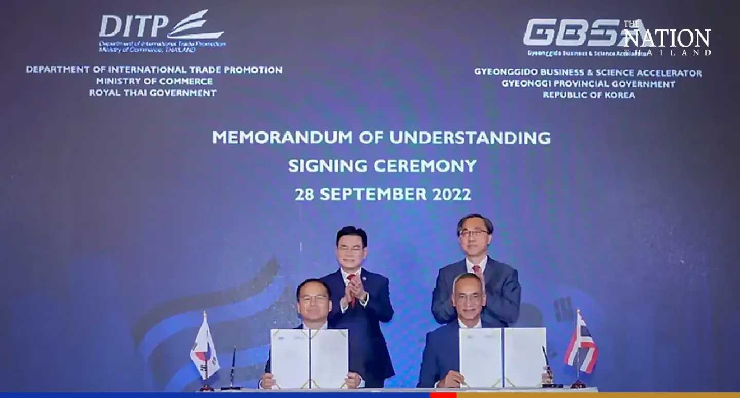 Thailand signs mini-FTA with Gyeonggi province, South Korea’s 'Silicon Valley' Thailand signs mini-FTA with Gyeonggi province, South Korea’s 'Silicon Valley'
