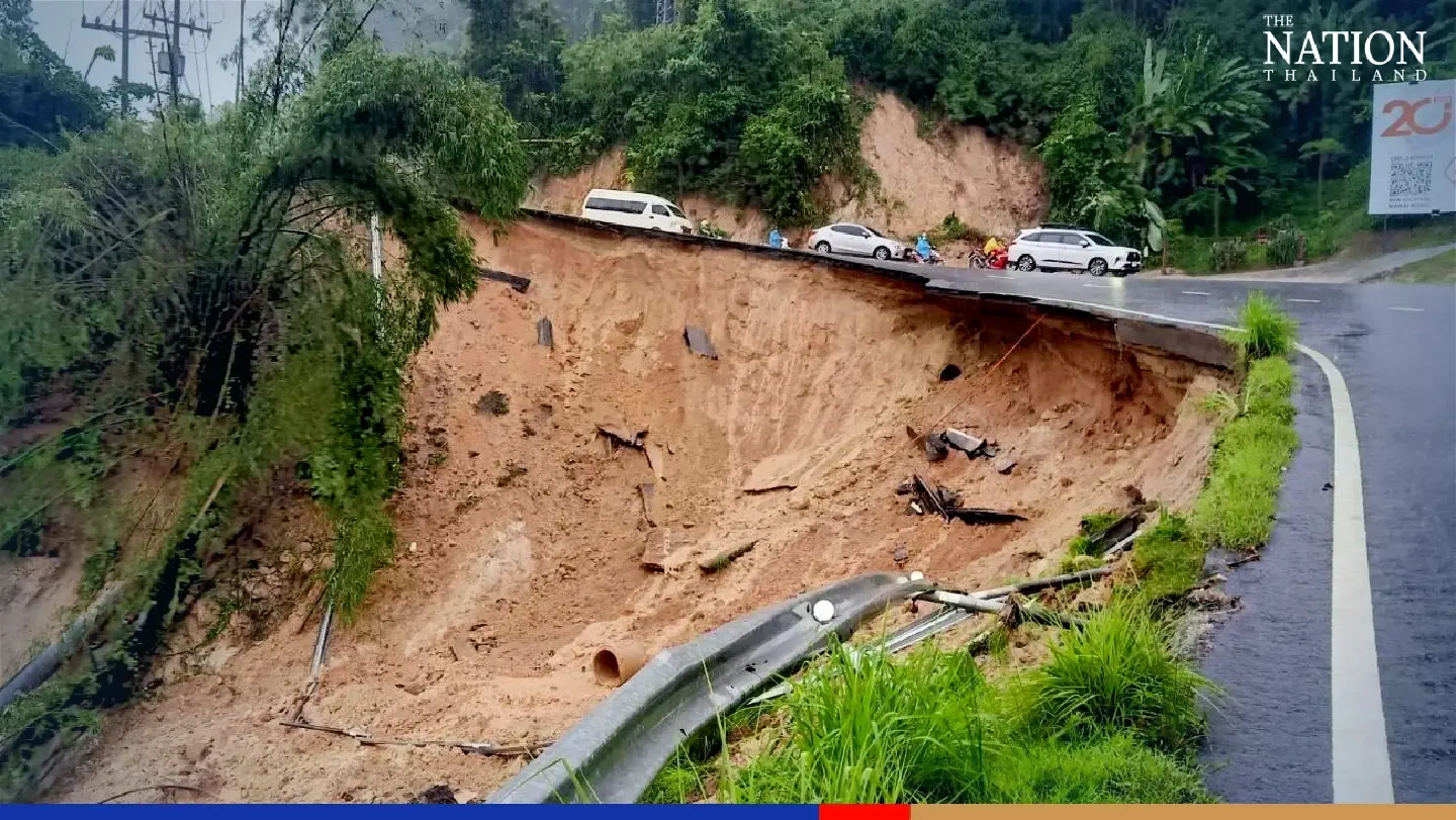 Phuket comes to standstill after flood damages 2 highways, Prayut urged to help Phuket comes to standstill after flood damages 2 highways, Prayut urged to help