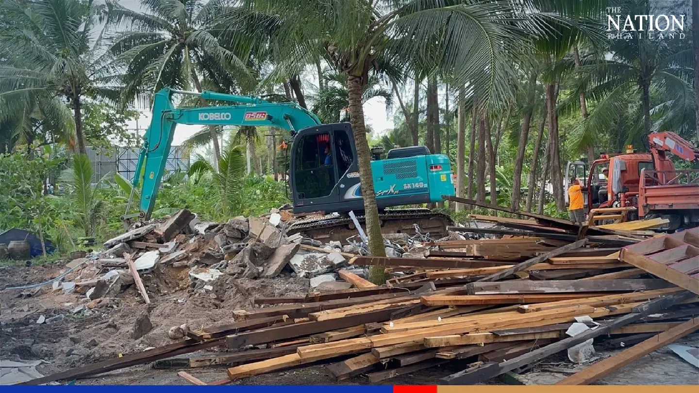 Phuket beach properties demolished as land worth THB50bn reclaimed from encroachers