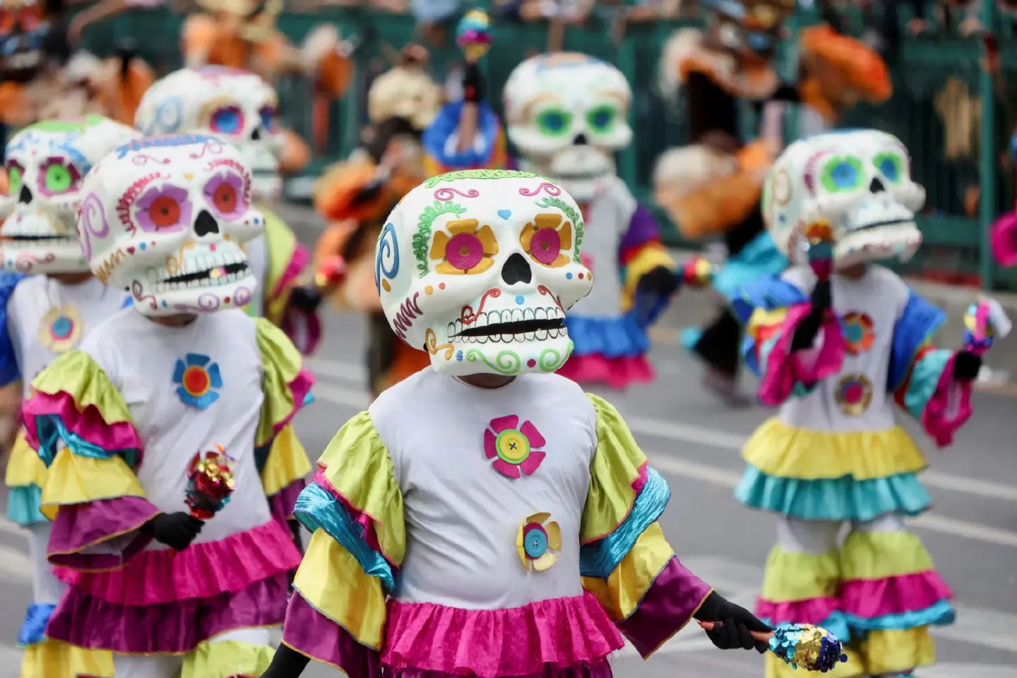 Mexicans party with ancestors in colourful Day of the Dead parade