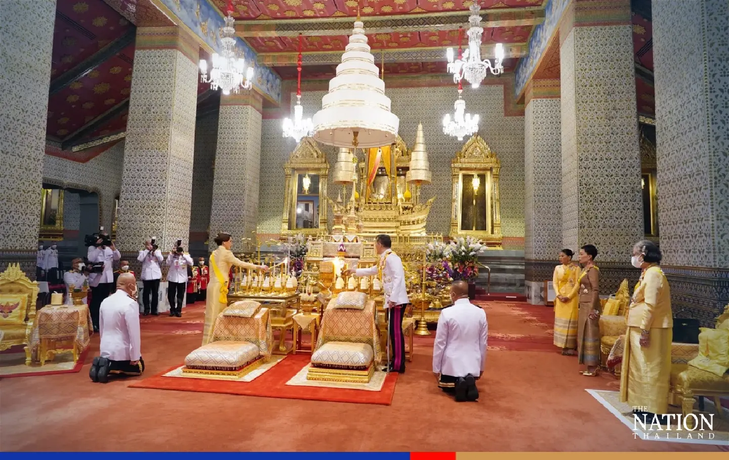 Their Majesties make merit on King Bhumibol Adulyadej the Great Memorial Day Their Majesties make merit on King Bhumibol Adulyadej the Great Memorial Day