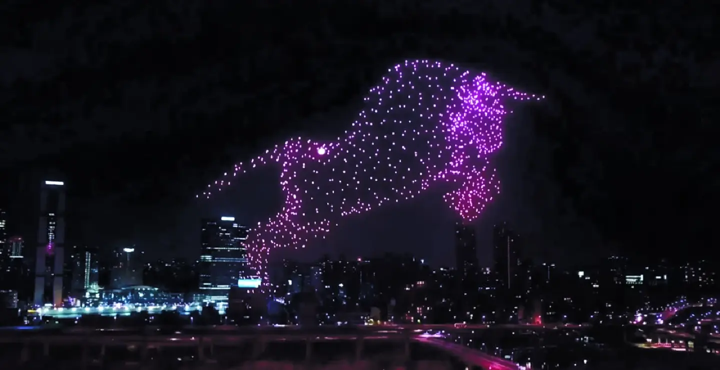 Drones shoot down fireworks to launch new era of celestial spectacle