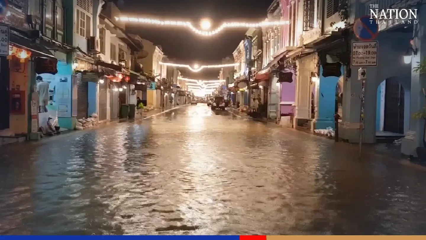 Flooding swamps Phuket’s Old Town again