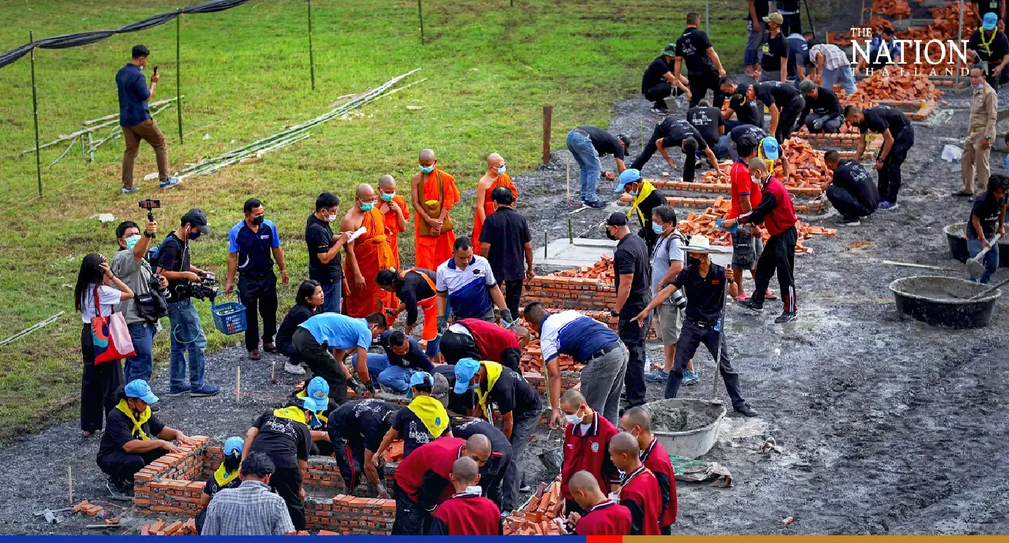 Temples build makeshift brick pyres for cremation of Nong Bua Lamphu massacre victims