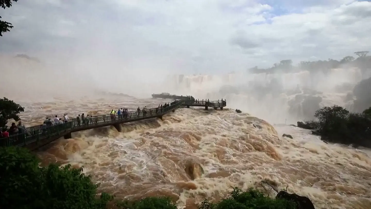 World’s largest waterfall surges back to life after drought
