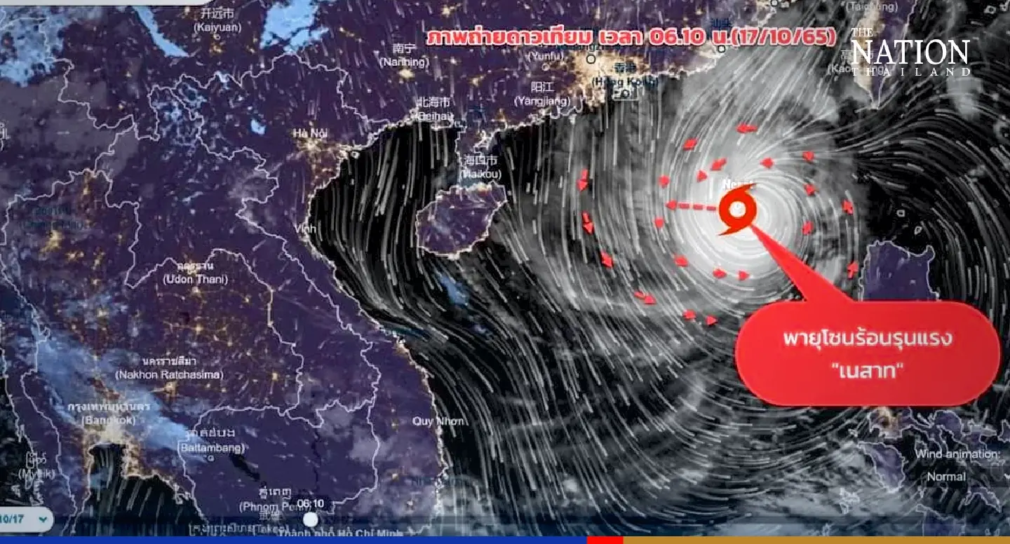 Dark skies forecast for Thailand as tropical storm Nesat expected to lose steam