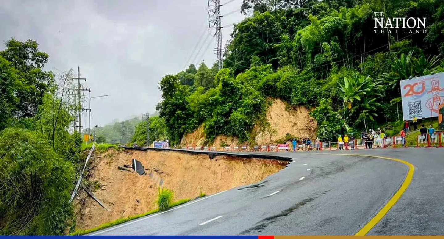 Phuket’s Patong-Kathu highway reopens to pedestrians after landslide