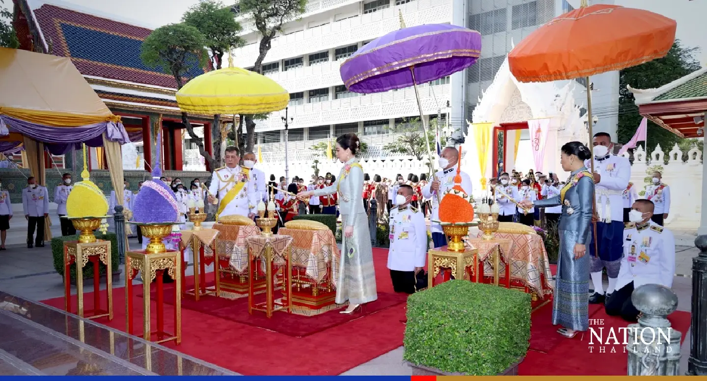 Their Majesties make merit in Royal Kathin ceremonies