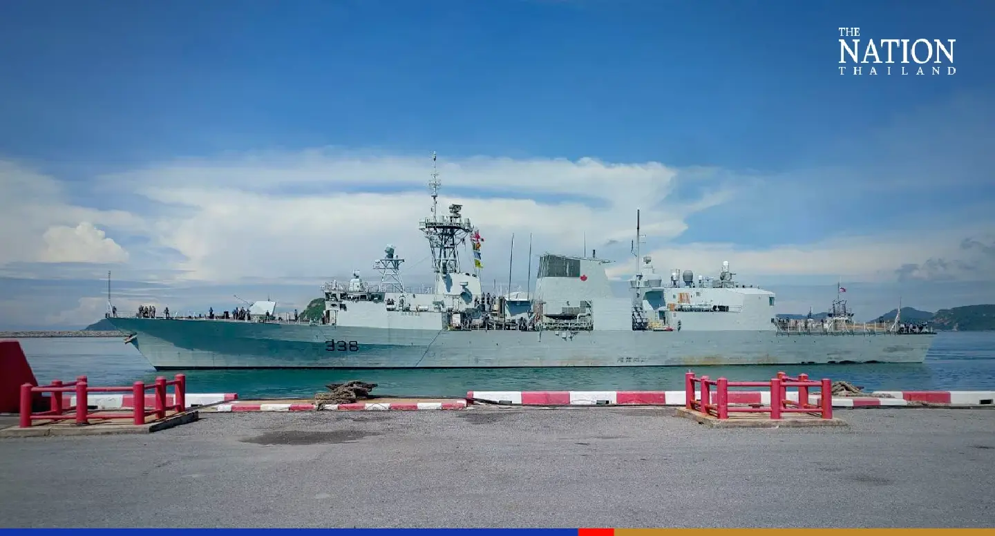 Canadian naval ship anchors in Chonburi for a friendship call, exercises