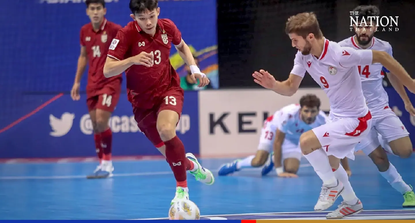 Last-minute goal helps Thai futsal team pip Tajikistan to enter semi-final of Asian Cup Last-minute goal helps Thai futsal team pip Tajikistan to enter semi-final of Asian Cup
