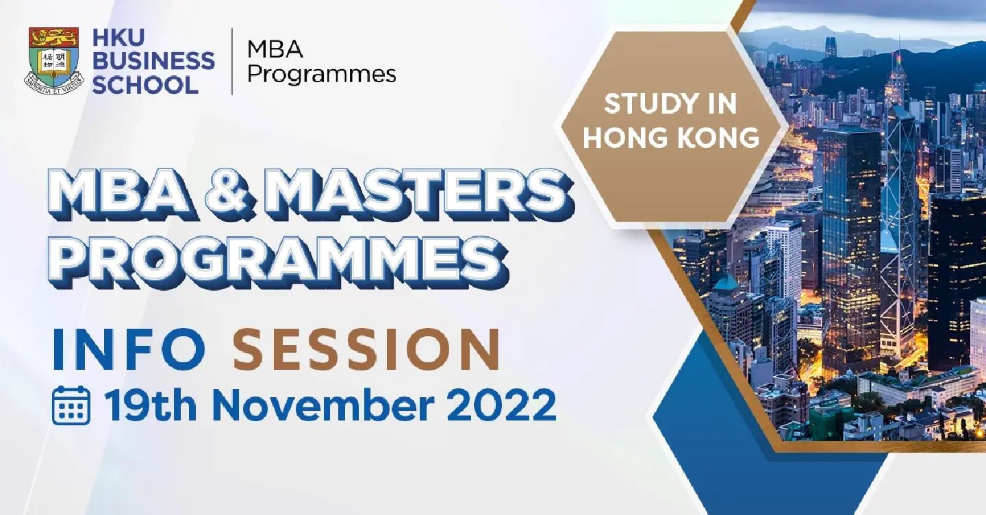 Explore University of Hong Kong's MBA programmes on Nov 19 in Bangkok